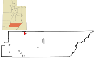 Location in Garfield County and in the state of Utah.
