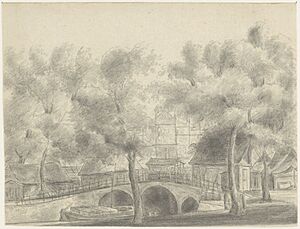 Gegevens cataloguskaartje Kermis op het Verwulft (28 juni 1855) Potloodtekening van A, Inventarisnummer NL-HlmNHA 53001306