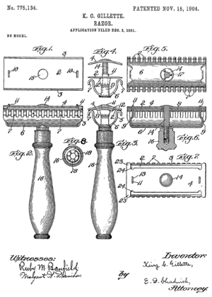 Gillette razor patent