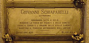 Giovanni Schiaparelli grave Milan 2015