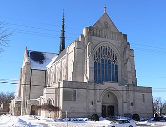 Grand Island (Nebraska) cathedral from SE 3.JPG