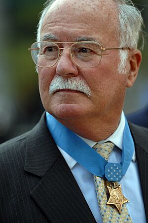 H.C. "Barney" Barnum Jr. at the Medal of Honor Flag ceremony for Michael Murphy 