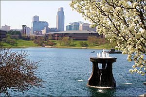 View of Downtown Omaha from Heartland of America Park