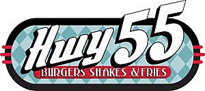 Hwy 55 Burgers, Shakes & Fries logo