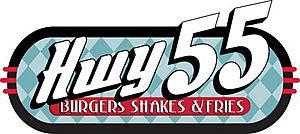Hwy 55 Burgers, Shakes & Fries logo