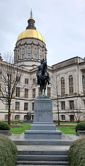 John Brown Gordon statue and Georgia State Capitol