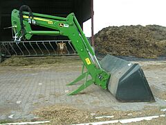 John Deere 663 front loader, parked