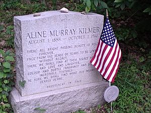 KILMER Aline Murray Grave St Josephs Cemetery Newton NJ