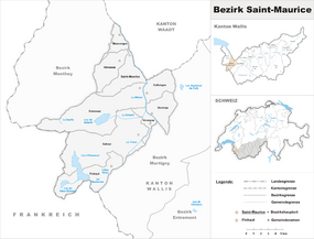 Karte Bezirk Saint-Maurice 2013