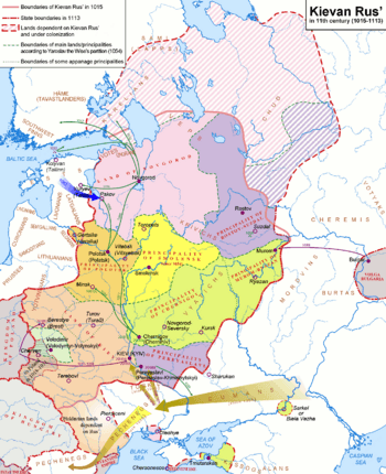 Principality of Vladimir-Suzdal (Rostov-Suzdal) within Kievan Rus' in the 11th century