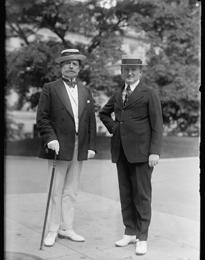 LEWIS, JAMES HAMILTON, REP. FROM WASHINGTON, 1897-1899; SENATOR FROM ILLINOIS, 1913-1919, 1931-. LEFT, WITH TUMULTY