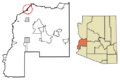 La Paz County Arizona Incorporated and Unincorporated areas Cienega Springs Highlighted 0413540