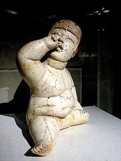 Las Bocas Olmec baby-face figurine (Bookgrrrl)