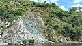 Leucocratic dike intruding schist in Dalupirip, Itogon, Benguet, Philippines (closer view)