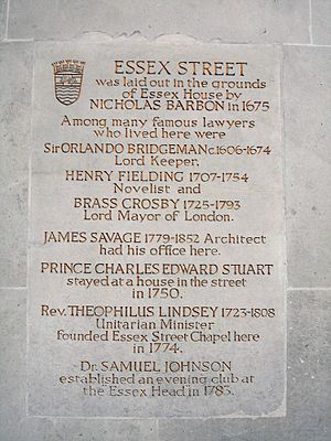 London County Council Plaque Essex Hall, 7 Essex Street, London EC2