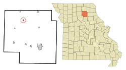 Location of Elmer, Missouri