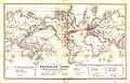 Map Showing the Telegraph Lines In Operation, Under Contract, and Contemplated to Complete the Circuit of the Globe, 1869