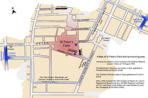 Map of Peterloo Massacre