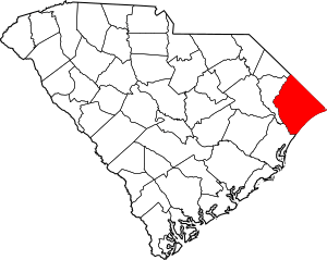 Map of South Carolina highlighting Horry County