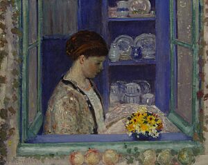 Mrs. Frieseke at the Kitchen Window, Frieseke