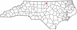 Location of Roxboro, North Carolina
