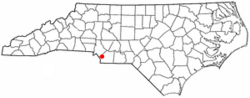 Location of Weddington, North Carolina