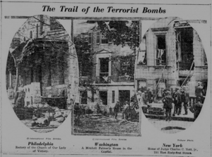 New-York Tribune coverage of 1919 United States anarchist bombings