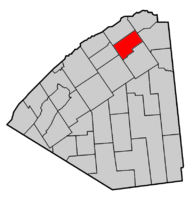 Map highlighting Norfolk's location within St. Lawrence County.