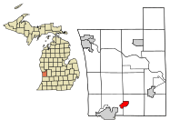 Location of Zeeland within Ottawa County, Michigan