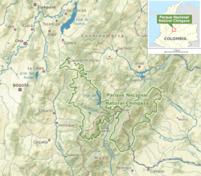 Parque Nacional Natural Chingaza map es