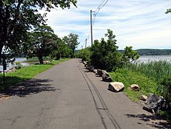 A short section of Piermont's long pier, the village's most prominent physical feature