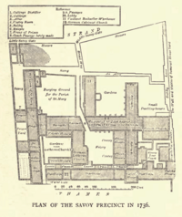 Plan of the savoy 1736