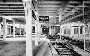 Platforms at Park Street Station, 1898