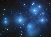 Pleiades, an open star cluster
