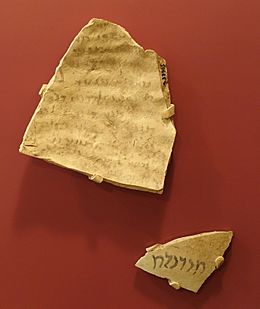 Pot sherds with Aramaic inscriptions, Nippur - Oriental Institute Museum, University of Chicago - DSC07055