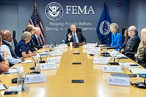 President Biden met with FEMA officials in advance of Hurricane Ian