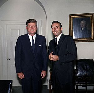 President John F. Kennedy with Baseball Player, Jimmy Piersall