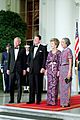 President Ronald Reagan and Nancy Reagan with Prime Minister Lee Kuan Yew and Kwa Geok Choo