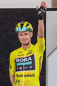 Primož Roglič at the rider presentation of Itzulia Basque Country stage 3