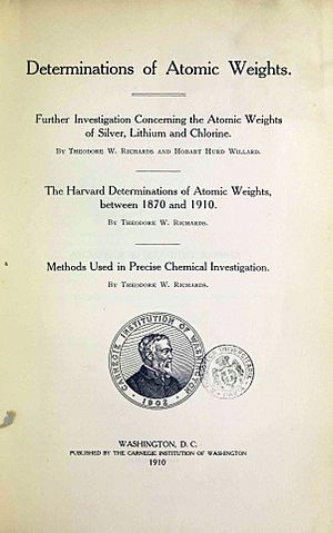Richards, Theodore William – Determinations of atomic weights, 1910 – BEIC 12404551