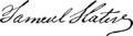Samuel Slater signature