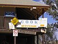 Signs on a building at Cook, South Australia