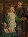 Sir Hugh Bell, with Gertrude Bell aged 8 by Edward Poynter