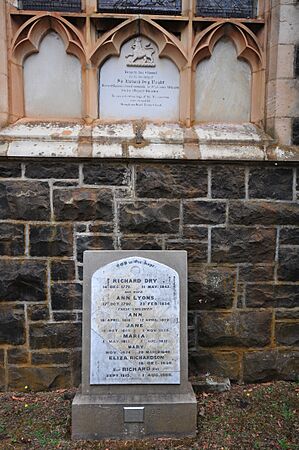 Sir richard drys memorial stone, hagley, tasmania