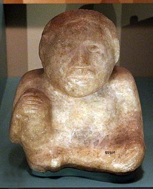Stati uniti, mississippiani, figurina in pietra, dall'illinois, 1000-1400 dc ca