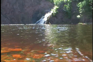 Superior Falls on the Montreal River near the Wisconsin-Michigan border