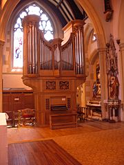 The organ in St Gregory's Church, Cheltenham