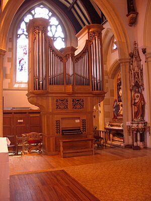 The organ in St Gregory's Church, Cheltenham