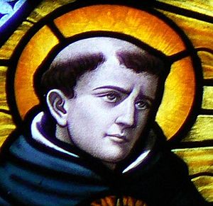 Thomas Aquinas in Stained Glass crop