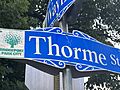 Thorme Street, a street sign in Bridgeport, CT